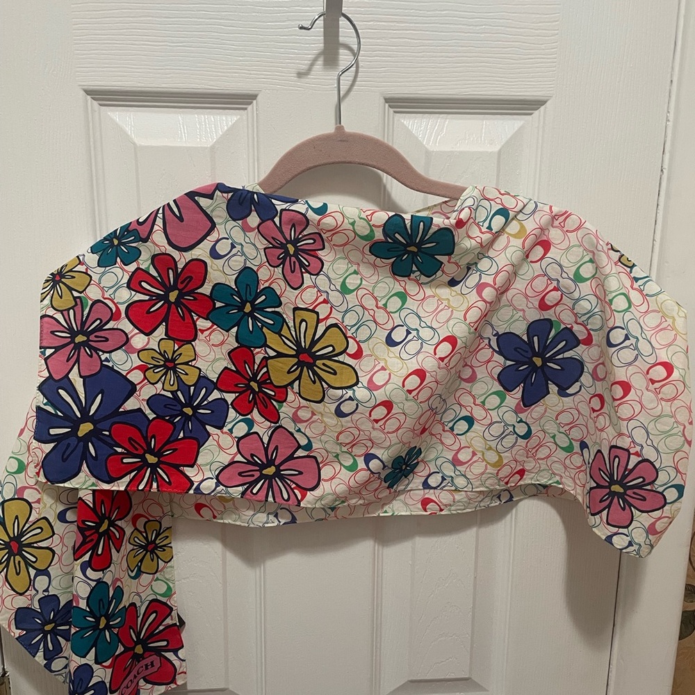 Coach Multicolor Floral Scarf